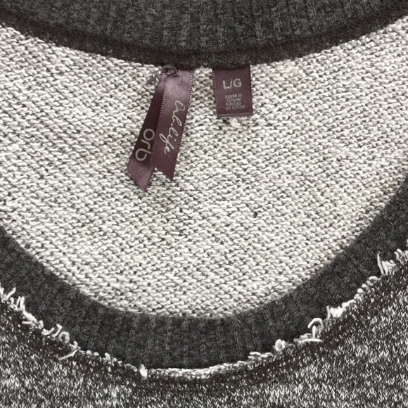 Orb - Scoop Neck Long Sleeve Top - Marled Grey - Picture 3 of 5